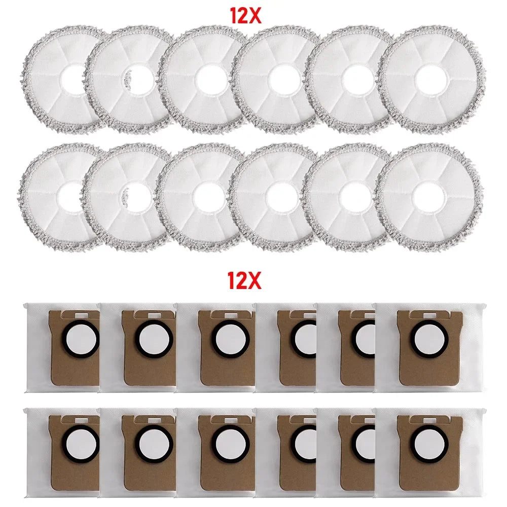 Dust Bag Mop Pads Kit for Xiaomi X20+/X20 Plus/X20 Max/X10+/X10 Plus/Mijia M30S/M40 for Dreame L10 Ultra/L20 Ultra /L30 Ultra