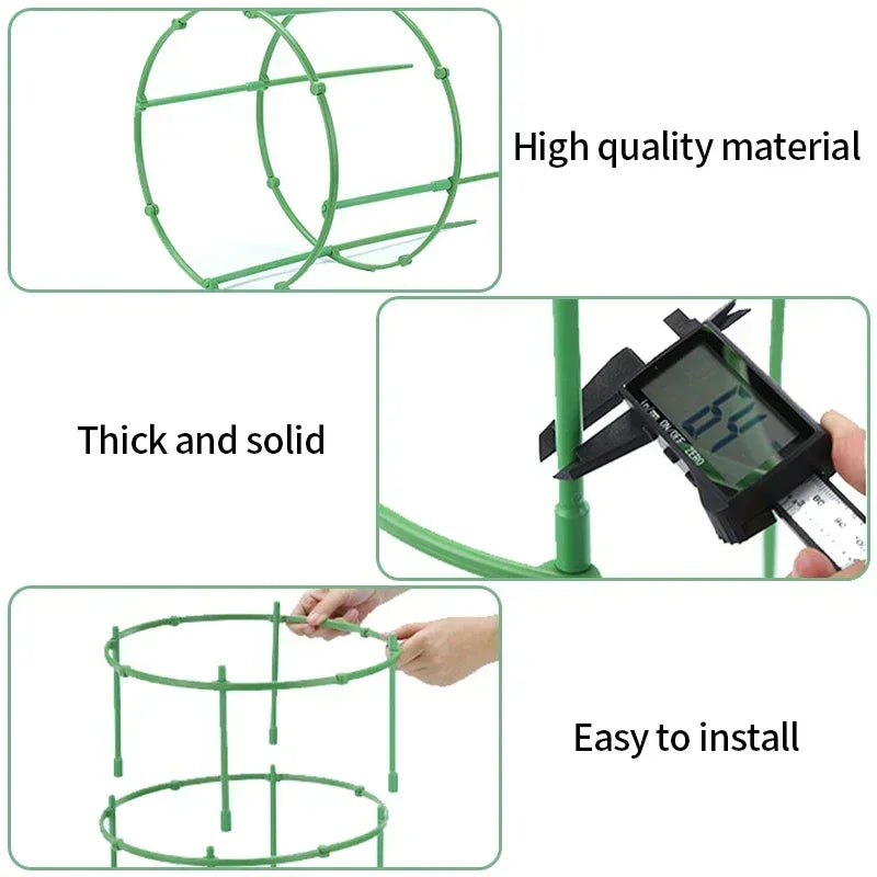 Plant Support Pile Half Round Climbing Vines Stake Bonsai Fixing Rod Garden Plant Stake Holder Flower Ring Support Rack