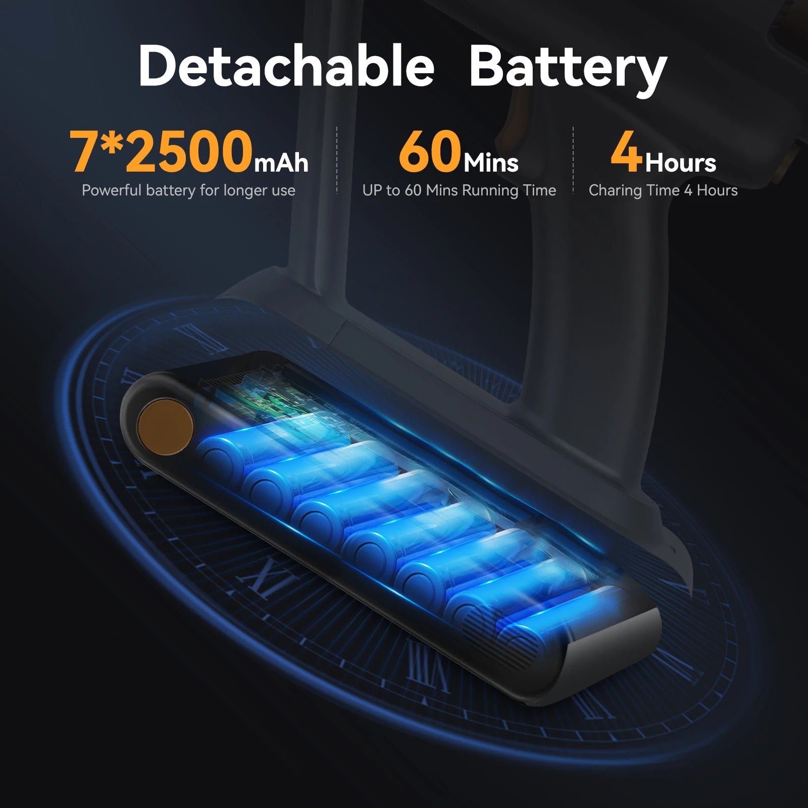Cordless Handheld Vacuum Cleaner,26000PA,Touch Screen,Smart Dust Sensor,Auto Speed Control for Home Bed Carpet Clean