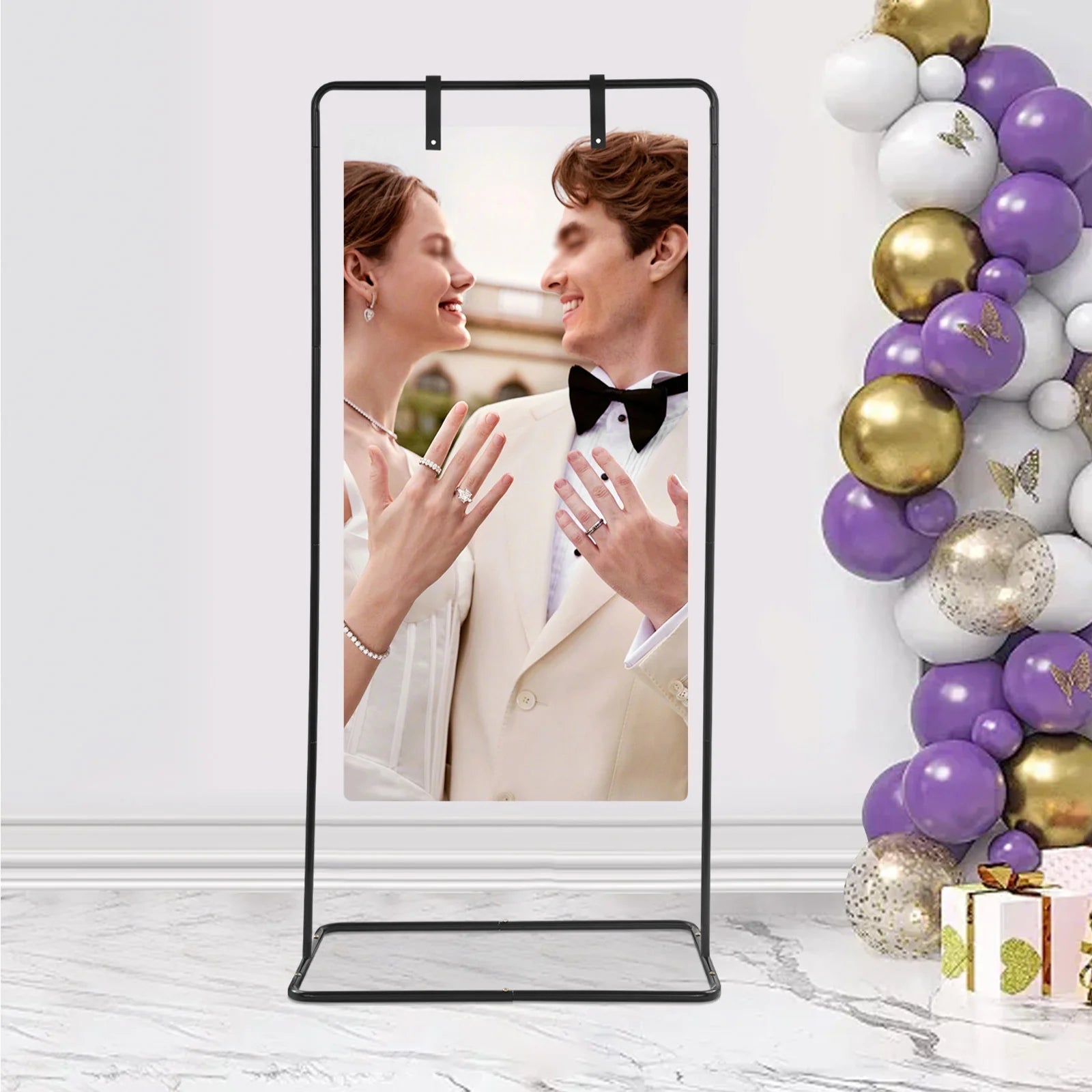 Wedding Sign Holder 175x80cm,Adjustable Display Stand for Wedding Sign Rectangular  Display Stand Wedding arch stand