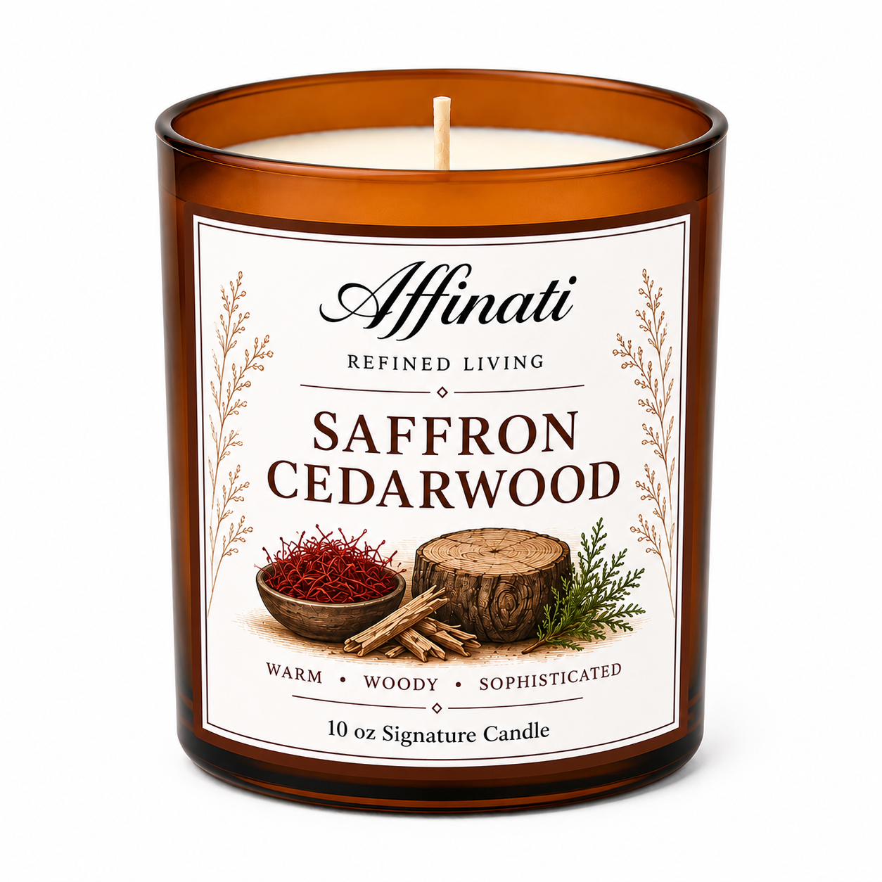 Saffron Cedarwood Signature Candle