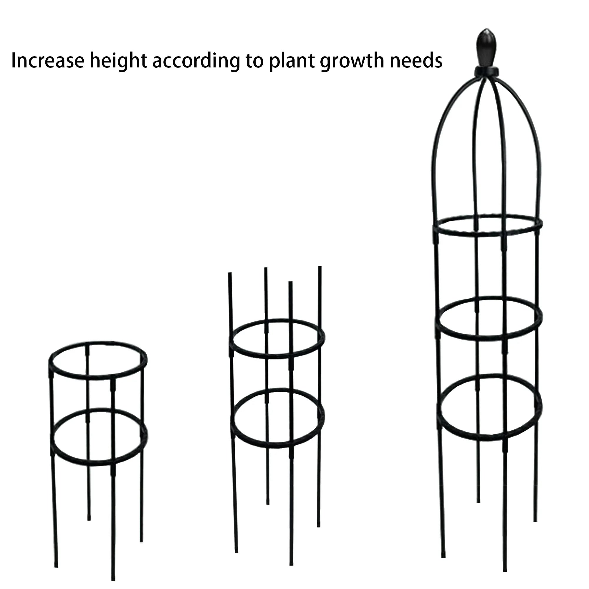 Black Garden Trellis, Plant Climbing Support Frame, Durable Plastic, Potted Plants, Indoor/Outdoor Climbing Plant Support
