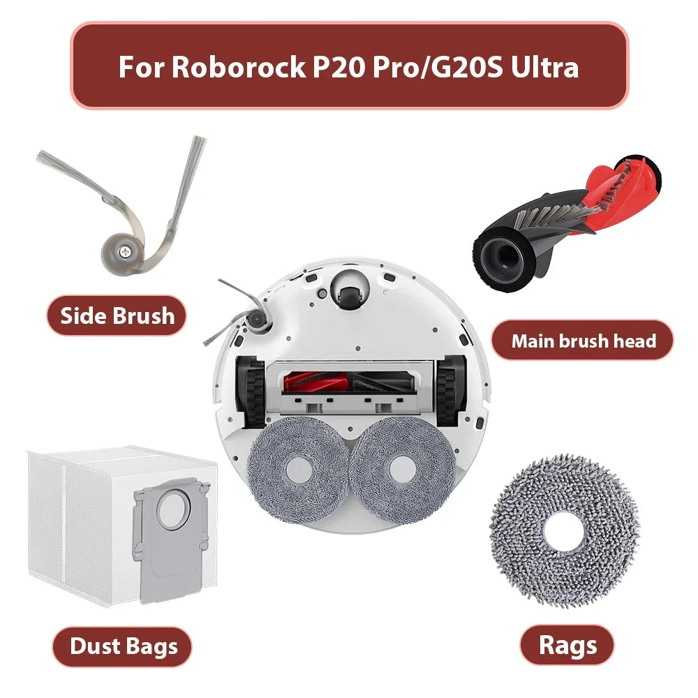 Mop Pads for Roborock G20s Ultra/P20 PRO/P10 PRO/Saros 10R/Qrevo Curv/Qrevo Edge/Q Revo/Qrevo MaxV/QV 35A Robot Vacuum Mopping