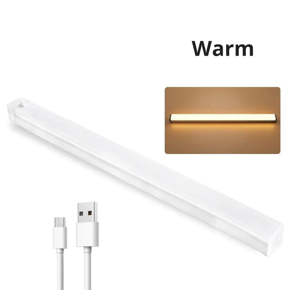 Clearance_Night Lights Motion Sensor Wireless LED Lamp USB Rechargeable Magnetic For Wardrobe Room Closet Kitchen Aisle Tube Det