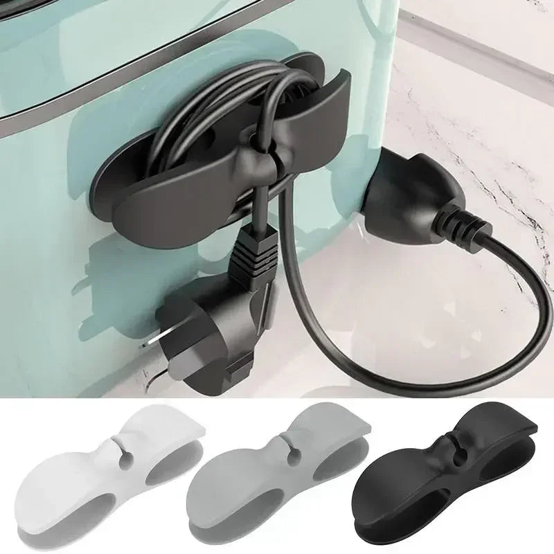 No Trace Plug Cord Winder Power Cable Organizer Household Wire Management Fixer For Kitchen Storage Tool