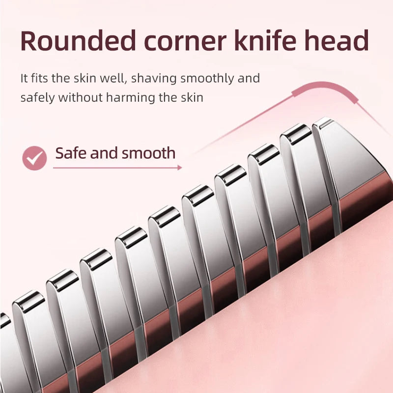 Women's Dual Head Electric Trimmer Portable Body Hair Shaver Private Area Hair Remover Rechargeable Ladies Grooming Device
