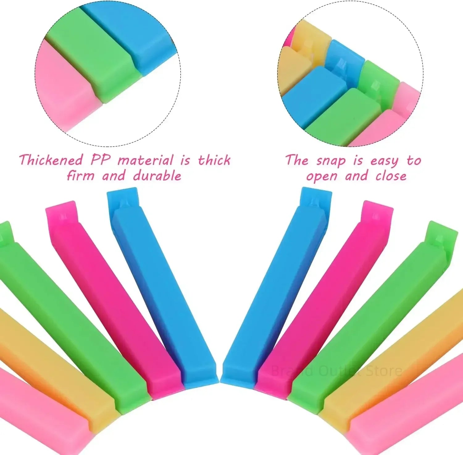 10/20PCS Kitchen Storage Food Snack Seal Sealing Bag Clips Sealer Clamp Plastic Tool Kitchen Accessories Food Bag Clips