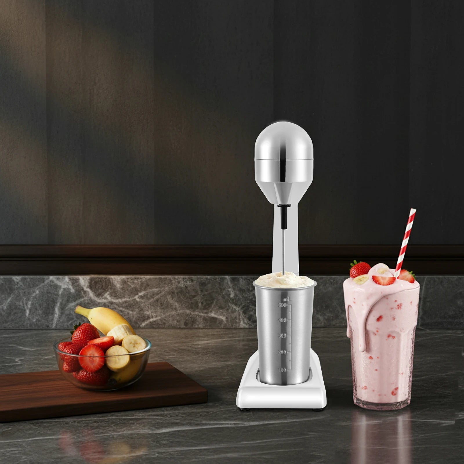 Milkshake Maker+100W Power, Electric Milk Shake Blender Maker+16000/22000rpm Speed, Household Commercial Drink Mixer+500ml Cup Capacity, For Milk Tea Stores Homes Coffee Shops Hotels Restaurants Making Malted Milk Milkshakes