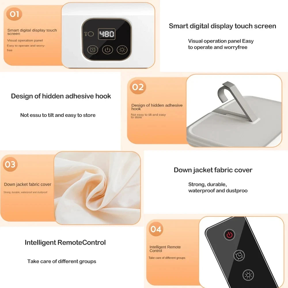HOMEFISHMultifunctional Dryer Electric Clothes Home Cabinet Floor Machine Dryers Warm Air Dryer With Timing Home with Remote