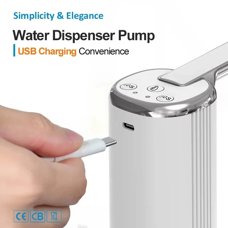 Electric Water Pump Bucket Water Suction Device Water Intake Device Household Office USB Outdoor Convenient Water Dispenser