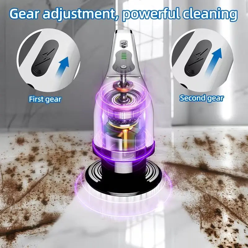 Multifunctional Wireless Electric Spin Scrubber, Cordless Rotating Cleaning Brush for Bathroom, Kitchen, Window & Car Use.