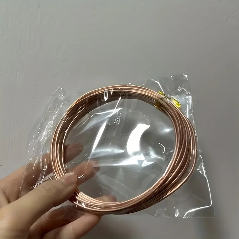 5m Length 2.0mm Pure Copper Wire 12 Gauge Bare Solid round Copper Length 16.4 Feet One Roll for Electronics And DIY Projects