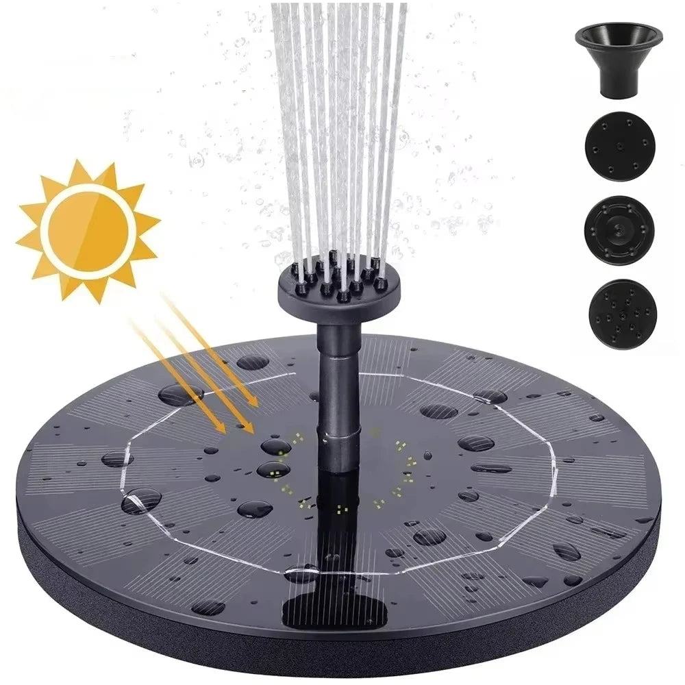 Floating Solar Fountain Pump Floating Solar Panel Bird Bath Water Fountain 4 Nozzles Garden Outdoor Pool Pond Decor Fountain