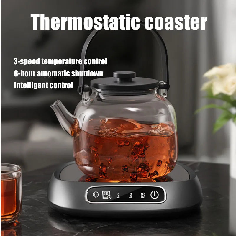 Thermostatic USB Heating Coaster with 3-Speed Adjustment for Home Use Maintains 55 Degrees Constant Temperature