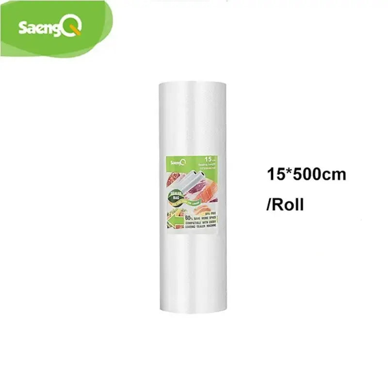 SaengQ Vacuum Bags for Food Vacuum Sealer Food Fresh Long Keeping 12+15+20+25+30cm*500cm Rolls/Lot Bags for Vacuum Packer