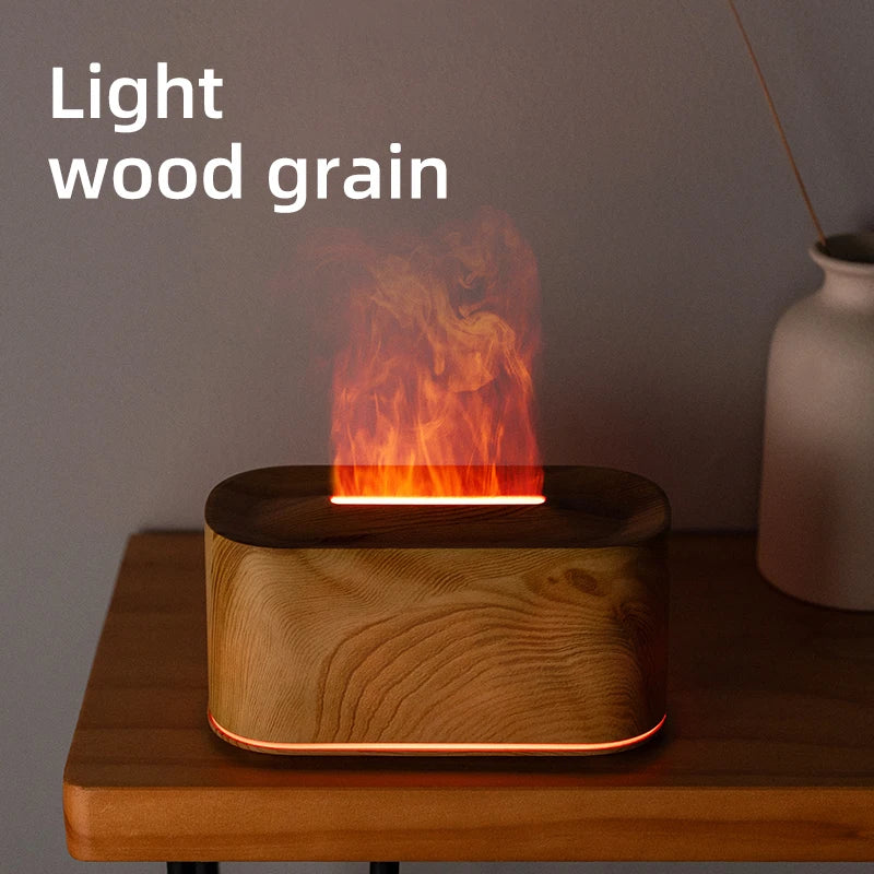 Flame Aromatherapy Machine Colorful Light Atomization Delicate Desktop Atmosphere Light Suitable for Office Bedroom Living Room
