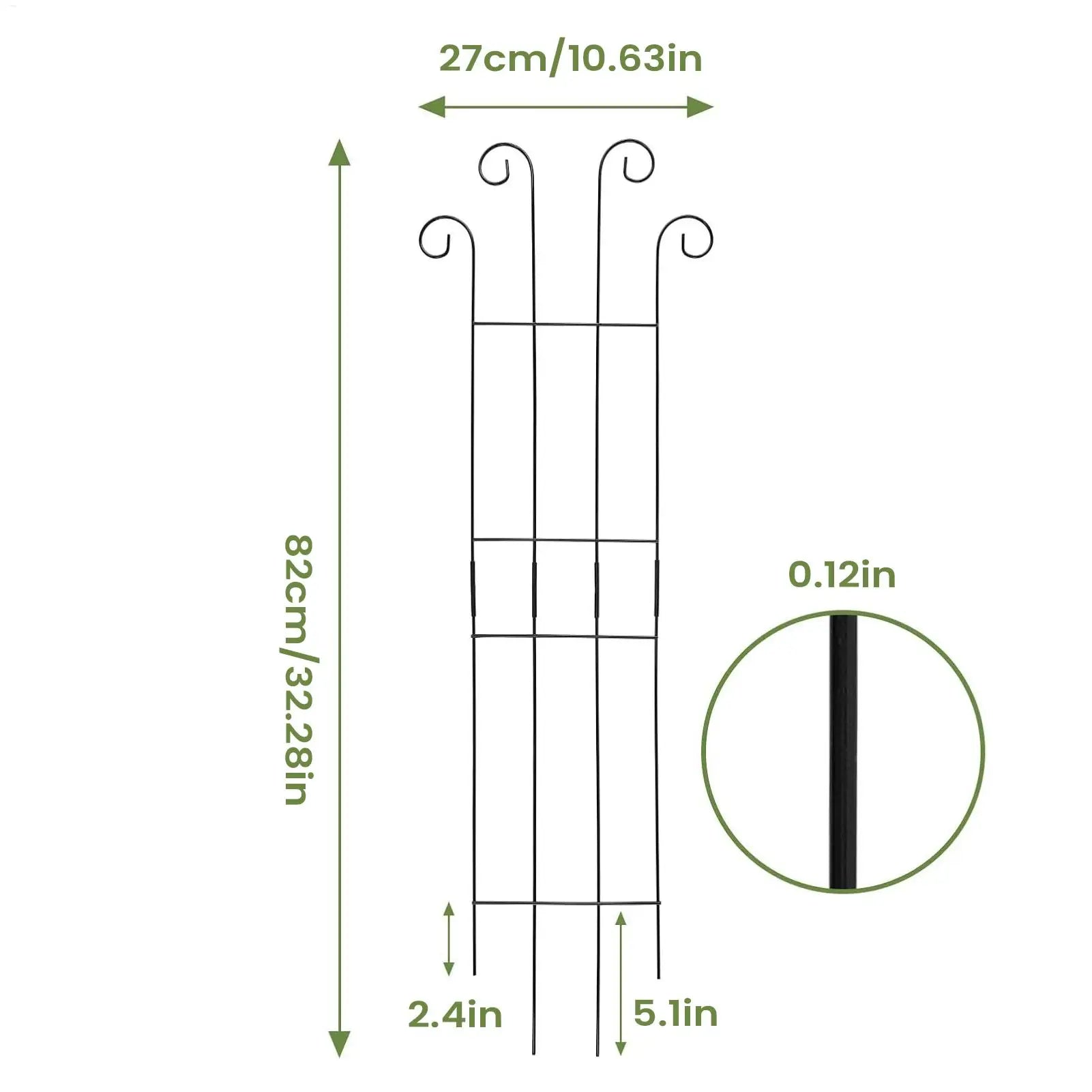 Metal Plant Trellis Indoor Outdoor Vertical Garden Support for Monstera Tomato Vine Ivy Plant Pot Climbing Growth Stake