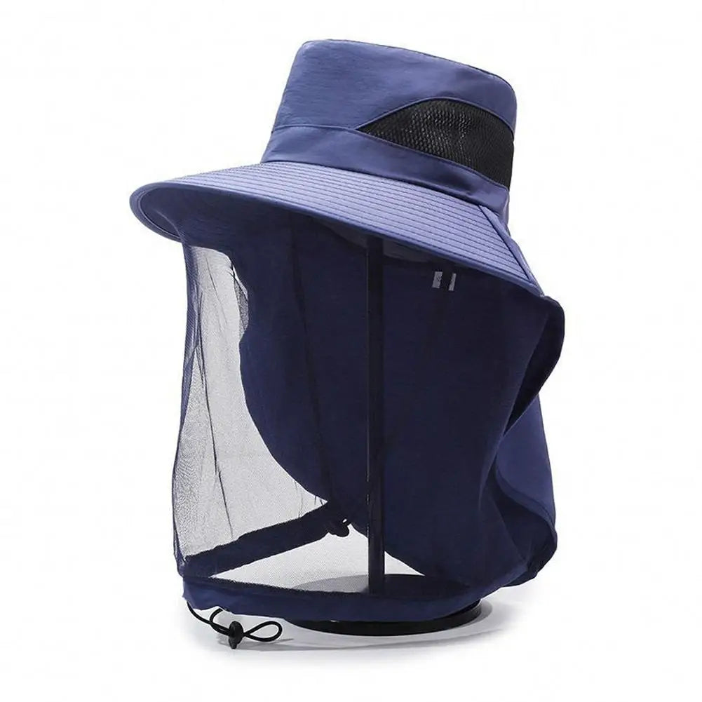 Women's Anti Bee Hat Breathable Mesh Mask Hidden Head Net And Neck Mosquito Proof Hat For Men Women Outdoor