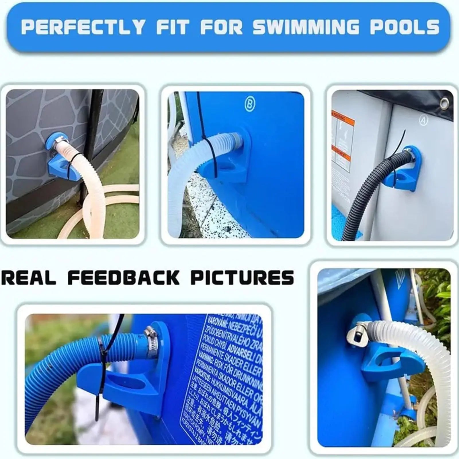 Pool Pipe Holders 3Pcs Nonslip Leakproof Tube Hanger for Indoor Outdoor Garden Farm Beach Party Patio Lawn Yard Deck Backyard