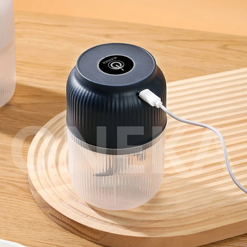 6-Blade Electric Mini Garlic Chopper USB Chili Pepper Grinder Kitchen Tool for Crushing Garlic Ginger Vegetables Baby Food Gift