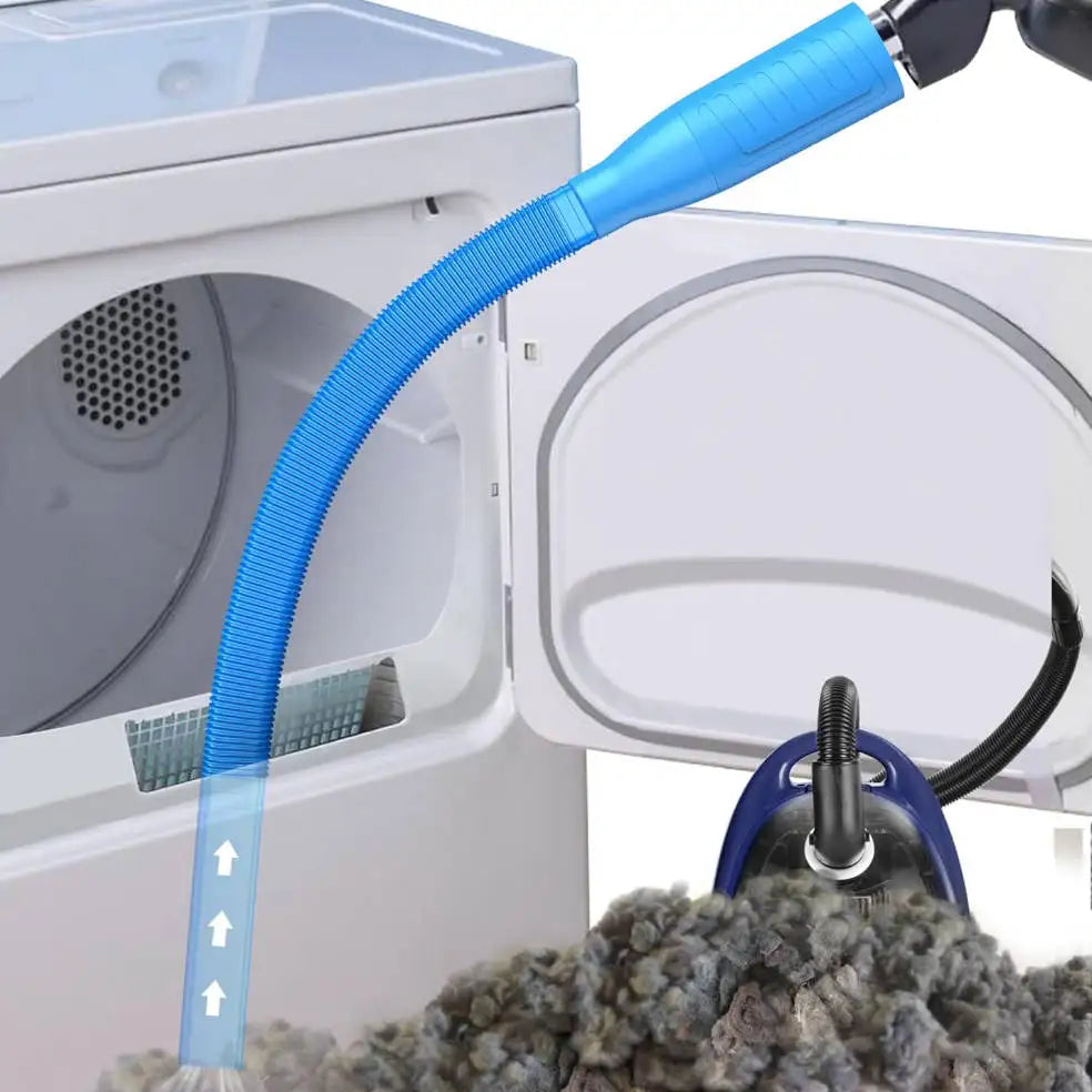 Vacuum Attachment for Dryer Vent Cleaning - Various Combinations for Lint Removal with Power Washer And Vacuum Hose to Efficiently Eliminate Lint