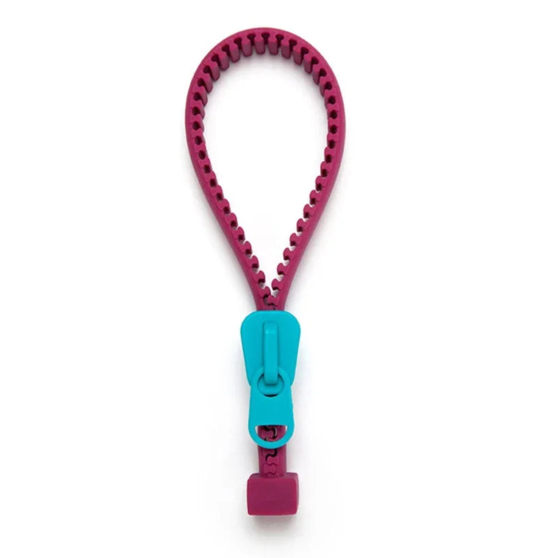 Zipper Shape Can Opener Household Kitchen Multifunctional Durable Silicone Non-Slip Lid Opener Labor-Saving Jar Opener Canister