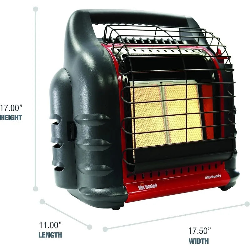 Mr. Heater Big Buddy Pro Series Propane Heater, 18000 BTU, Red