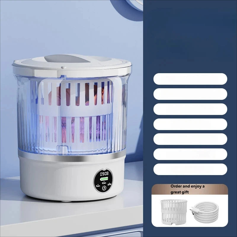 HOMEFISH Dehydrated Underwear Washing Machine Fully Automatic Dormitory Mini Mini Sock and Underwear Washing Machine