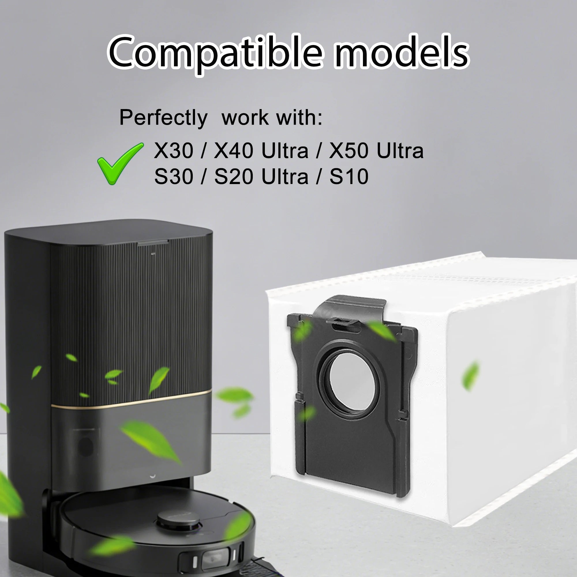 Dust Bags for Dreame X50 Ultra/X40 Ultra/X30 Ultra/L50 Ultra/L40 Ultra/L10s Ultra Gen 2/L10s Pro Ultra Robot Vacuum Cleaner