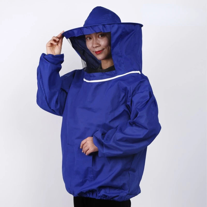 Foldable Beekeeping Suit Jacket Veil Set Double Zippered Beekeeping Protective Suit anti-bee Beekeeper Clothing with Hat