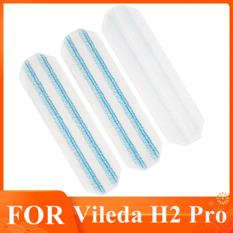 Replacement Rags Fit For Vileda H2prO Flat Mop System , Washable Reusable Microfiber Mop Pad | Safe On Wood Floors, Vinyl, Tile