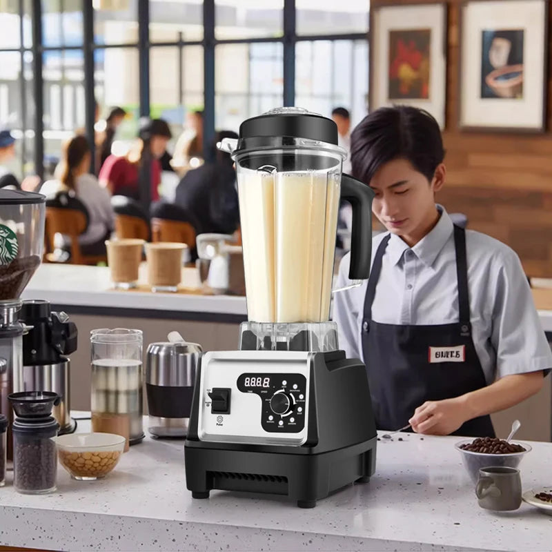 Professional food processor mixer, smoothie mixer, smoothie mixer and grinder combination, 25000RPM powerful mixer, kitchen 68Oz dual container countertop mixer
