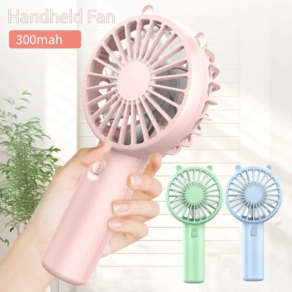 Mini USB Charging Handheld Fan Desktop Small Fan With Mobile Phone Holder Portable And Simple Outdoor Small Fan