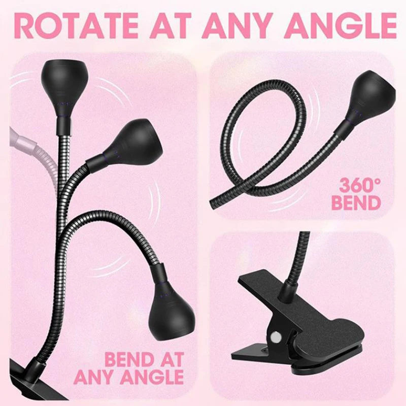USB LED Table Lamp Reading Book Lights Home Flexible Night Lights For Bedroom Bedside Living Room Office Lighting Desk Lamp With Clip Holder Luminaria