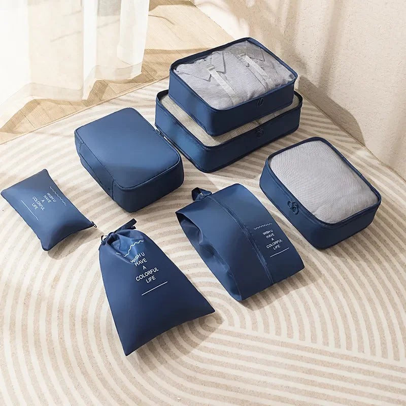 7pcs/Set Travel Storage Bag Luggage Storage Bag Set Clothes Suitcase Clothes Underwear Waiting For Production Finishing Packing