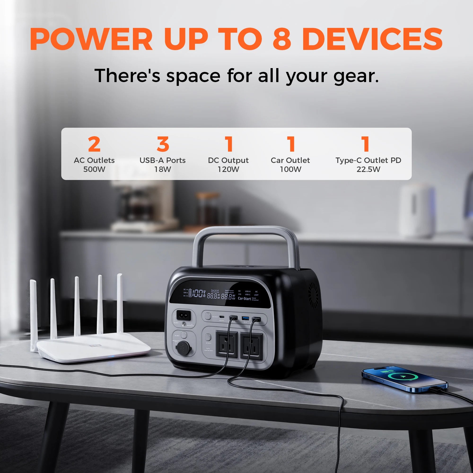 CTOLITY FACTORY AP400 500W 345wh PORTABLE POWER STATION 108000mAh LiFePo4 Battery Energy Storage Supply EMERGENCY POWER SUPPLY