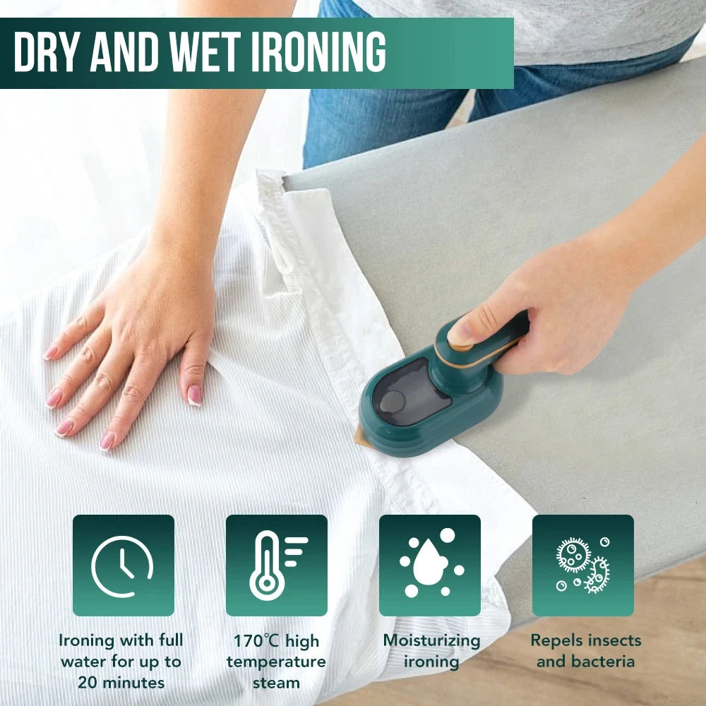 2-in-1 Handheld Steam Iron Garment Steamers Ironing Machine Travel Portable Ironing Machine Garment Ironing Machine Steamer