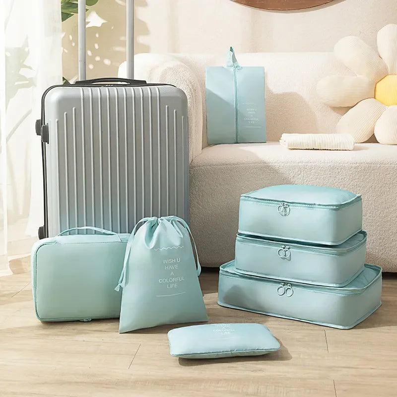 7pcs/Set Travel Storage Bag Luggage Storage Bag Set Clothes Suitcase Clothes Underwear Waiting For Production Finishing Packing