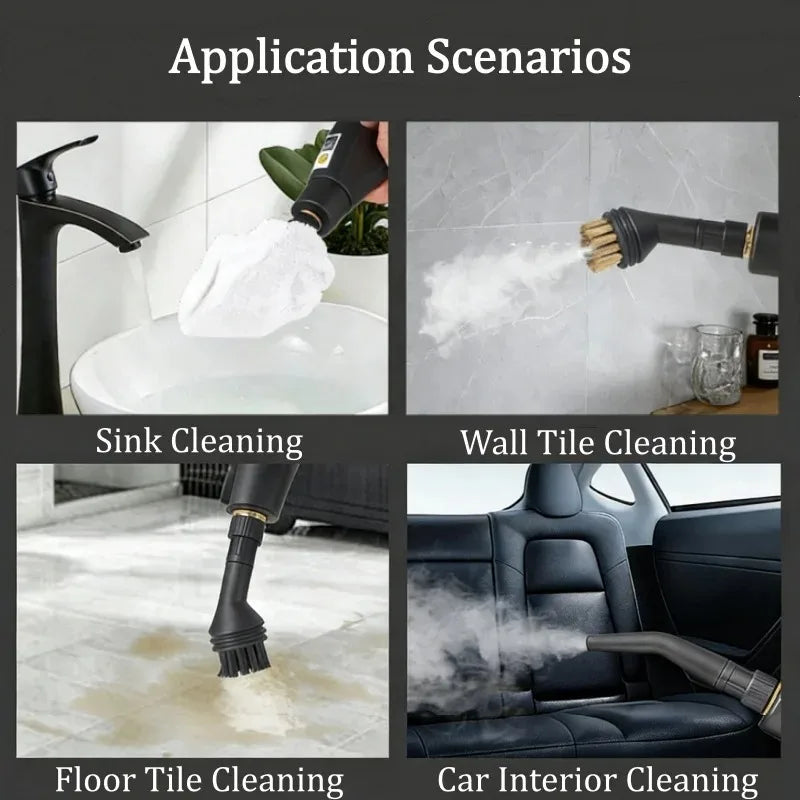 110V High Pressure Steam Cleaner With Multi Nozzles, Portable Handheld Steamer For Kitchen, Car, Bathroom Tile Grout Cleaning
