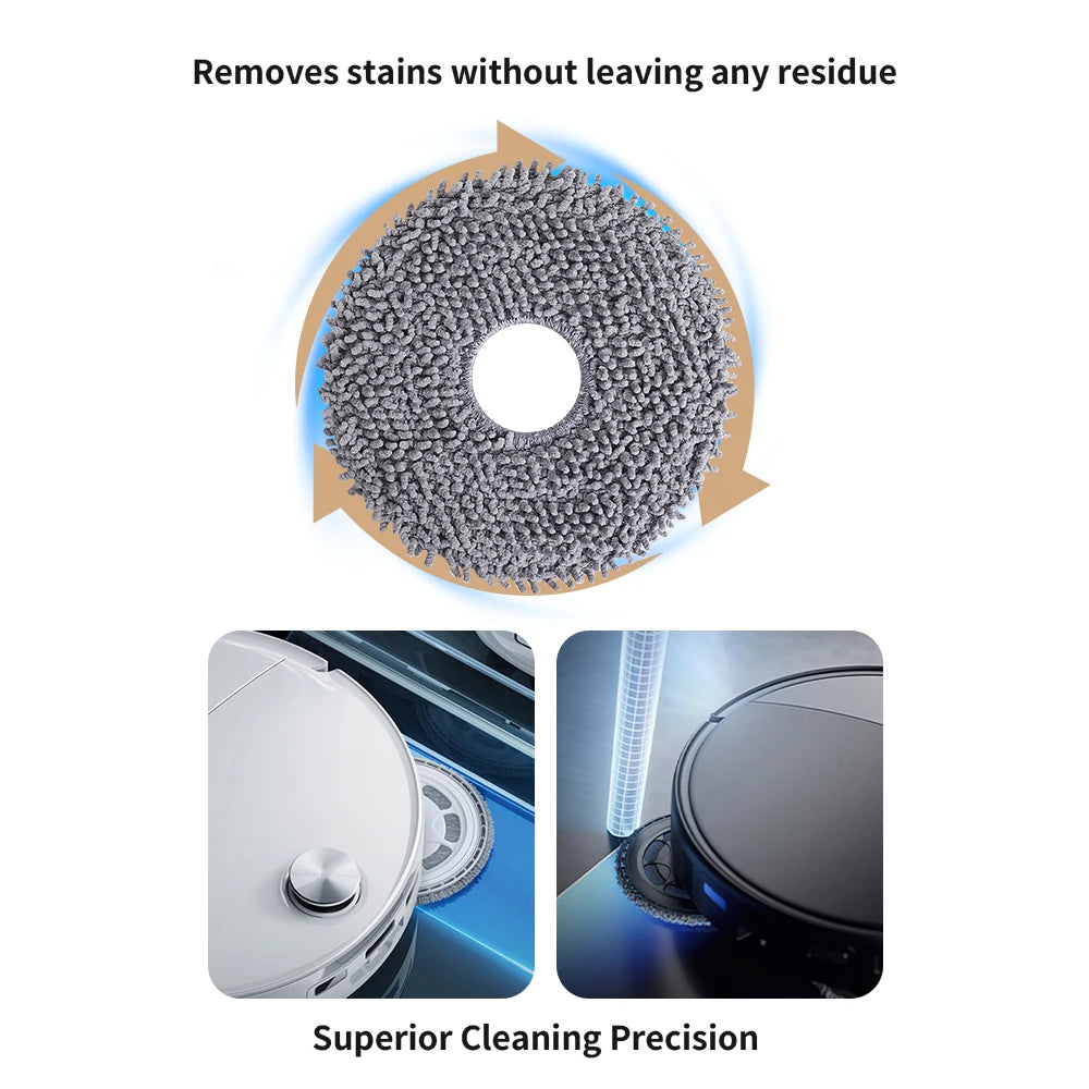 Mop Pads for Roborock G20s Ultra/P20 PRO/P10 PRO/Saros 10R/Qrevo Curv/Qrevo Edge/Q Revo/Qrevo MaxV/QV 35A Robot Vacuum Mopping
