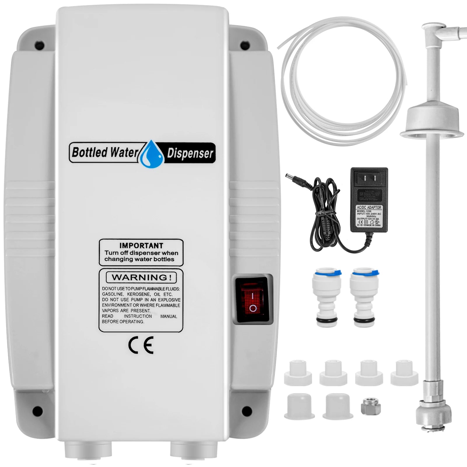 SucceBuy Water Bottle Dispenser Pump System Filter Softener Single/Double Pipe Reverse Osmosis Equipment Refrigerator Ice Maker