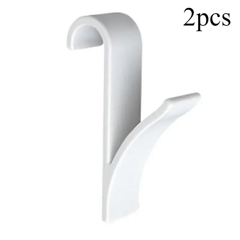 Kitchen Bathroom Hanger Clips Storage Racks White Clear Hanger Heated Towel Radiator Rail Clothes Scarf Hanger Hooks Holder