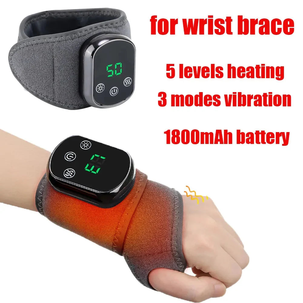 🦶 Electric Ankle Brace – Adjustable Hot Compress & Vibration Massage Support