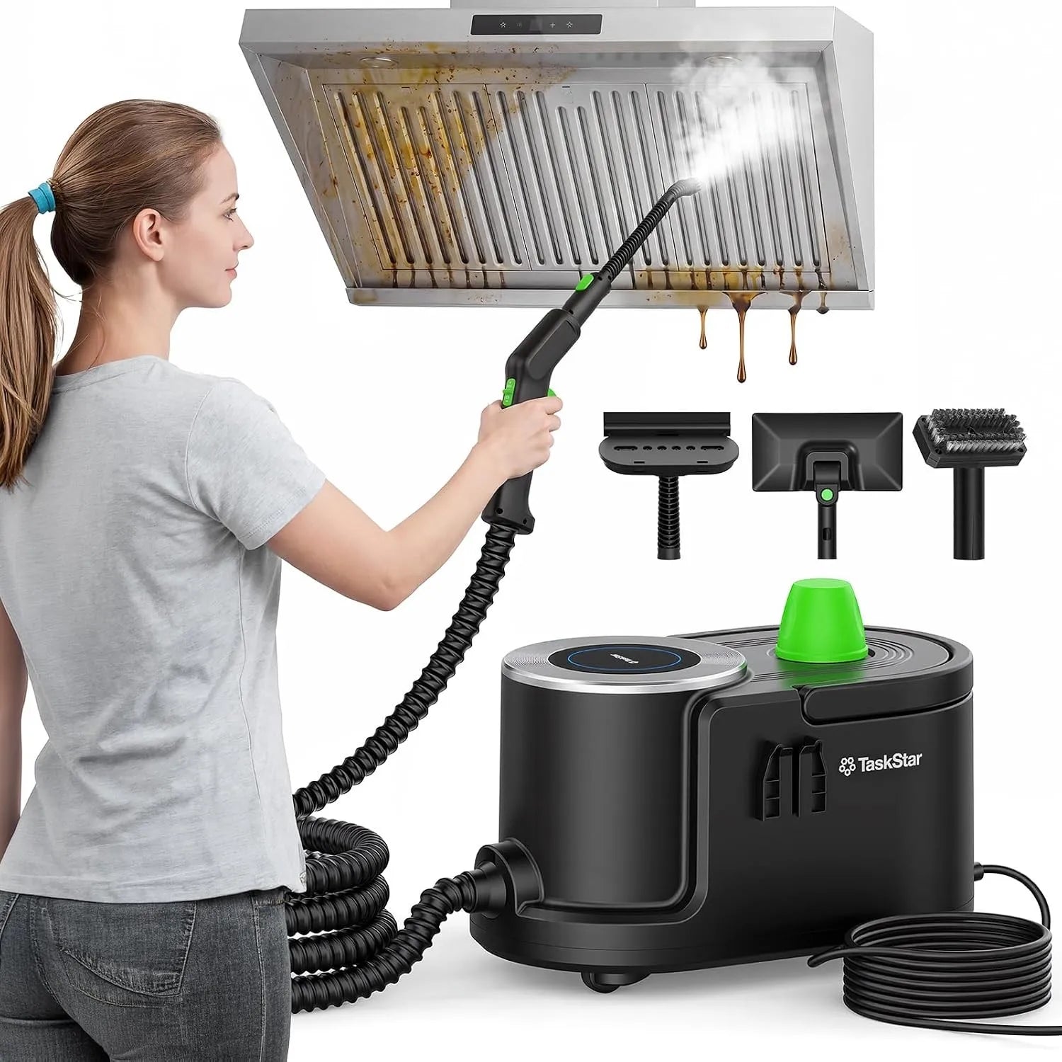 Taskstar 22-in-1 Steam Cleaner High Pressure Steam 1.6L Water TanK MultiFunction