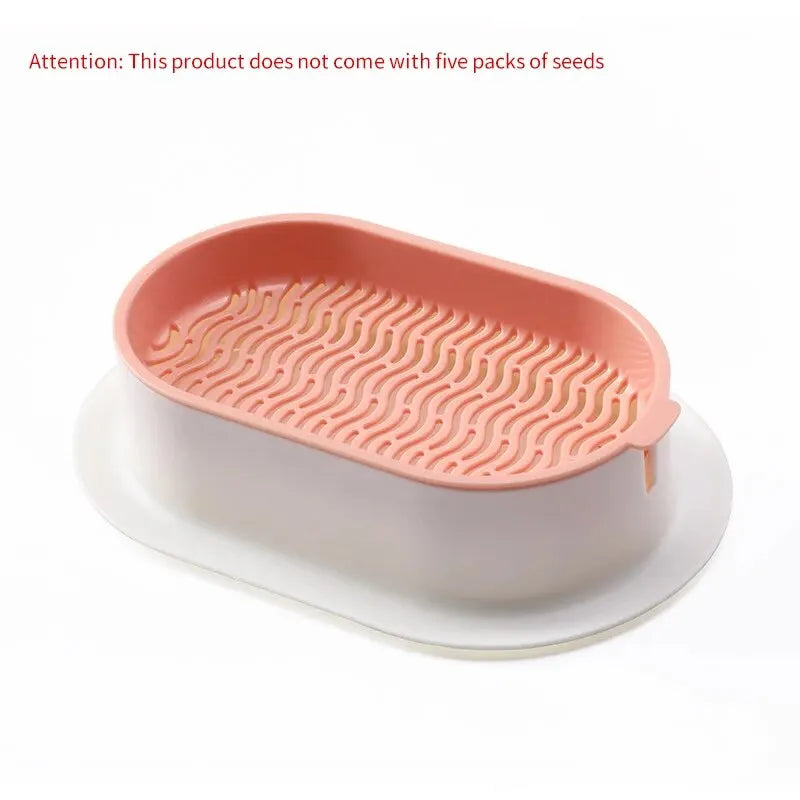 New Pet Cat Sprout Dish Growing Pot Hydroponic Plant Cat Grass Germination Digestion Starter Dish Greenhouse Grow Box