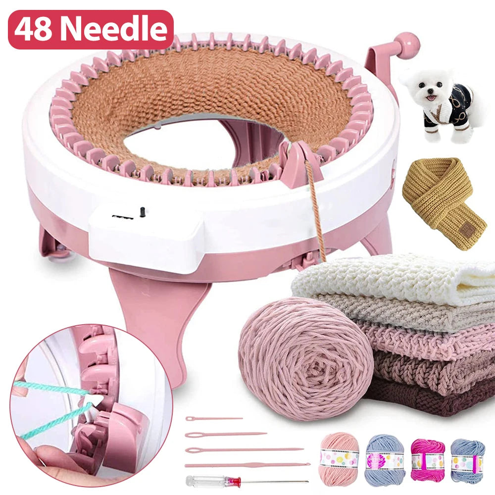 48 Needles Knitting Crochet Machine with Row Counter for Adults US