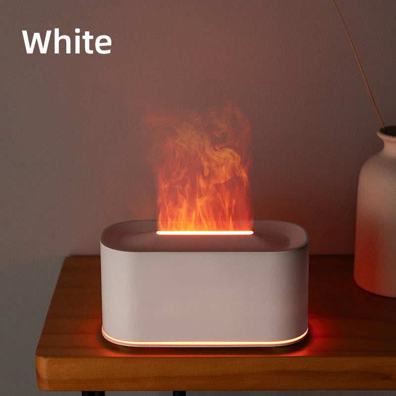 Flame Aromatherapy Machine Colorful Light Atomization Delicate Desktop Atmosphere Light Suitable for Office Bedroom Living Room