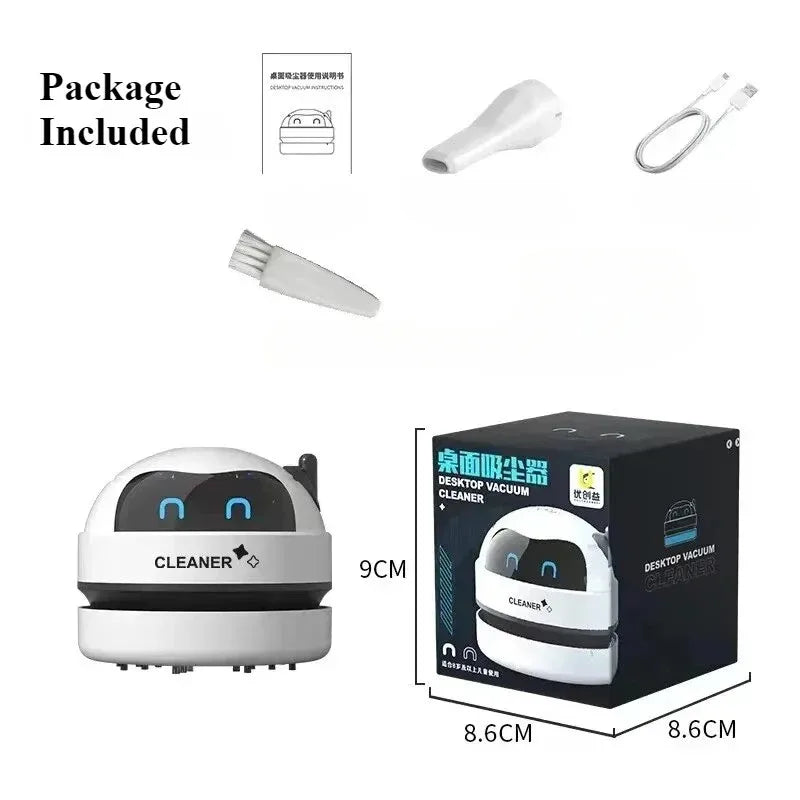 Mini Desktop Vacuum Cleaner Handheld Wireless Cleaner Portable Desktop Sweeper Office Home Cleaning Tools Pencil Eraser Crumbs