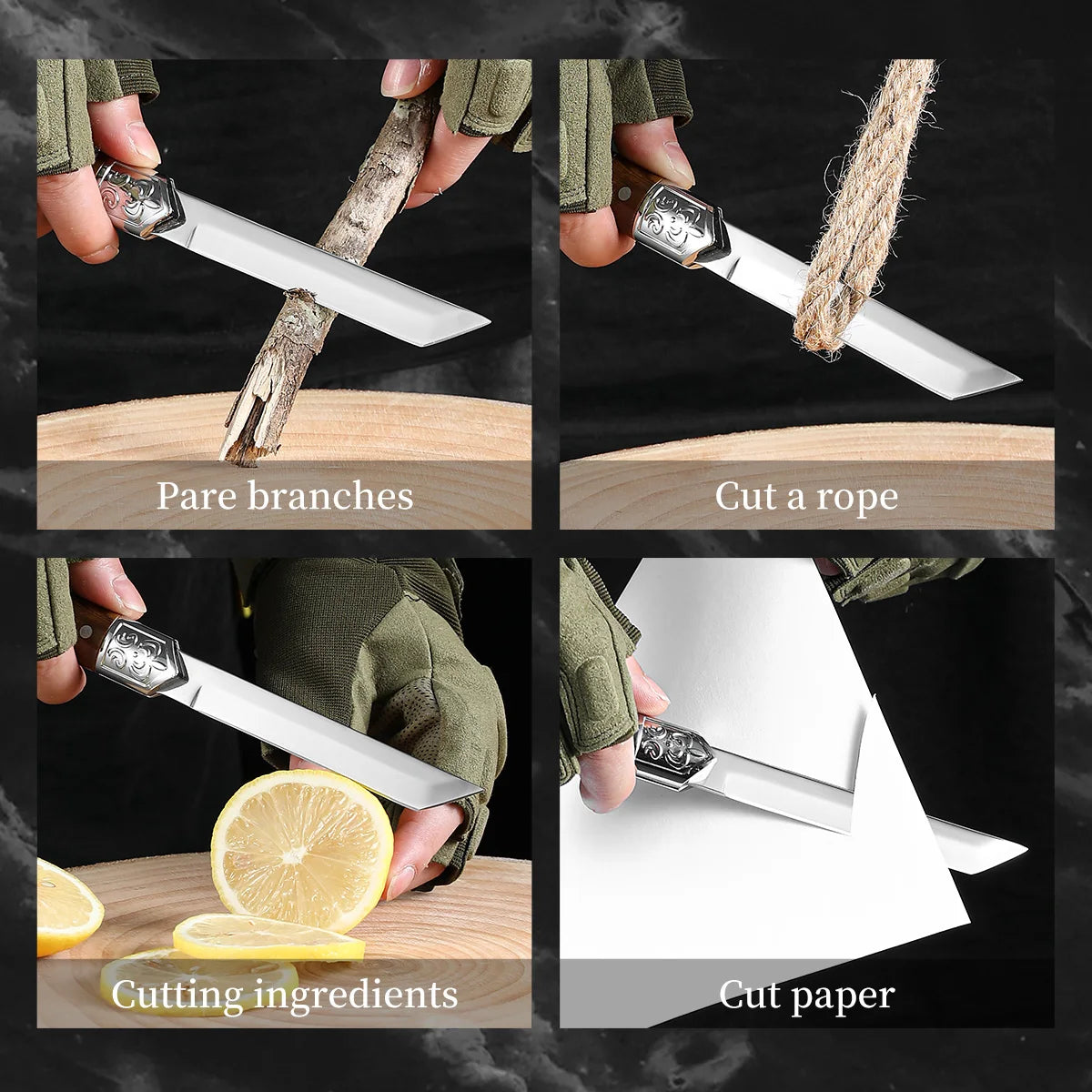 Fruit knife Home fixed blade small knife Sharp high hardness portable outdoor portable pencil straight knife,kitchen knife