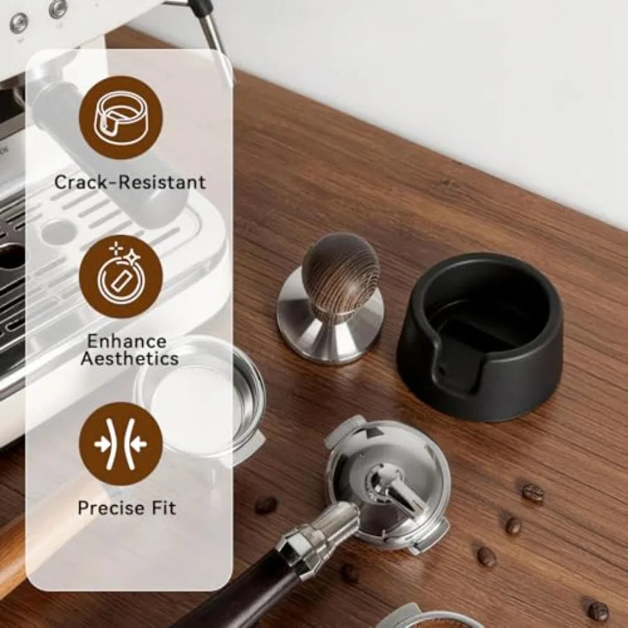 Portafilter Holder with Cleaning Brush and Non-Slip Silicone Tamping Station for Ninja Espresso Machine Luxe Cafe Pro ES601 ES7
